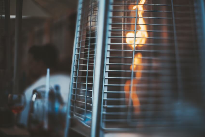 Commercial propane in outdoor heater