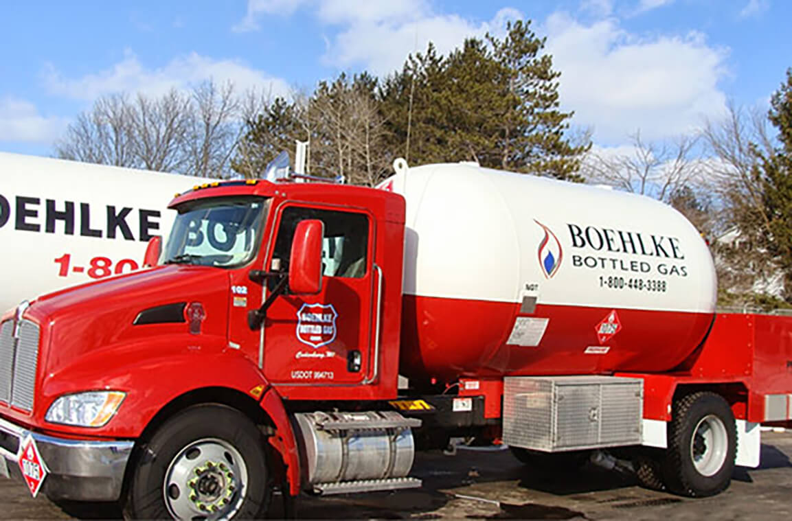 Boehlke Bottled Gas branded delivery truck